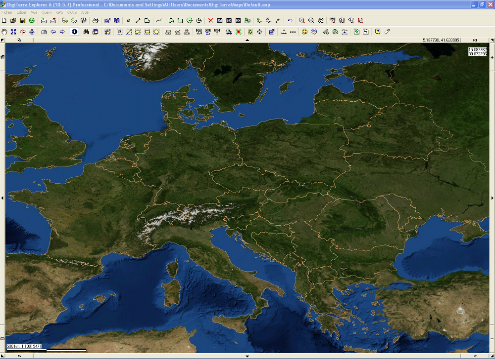 Capture d'écran de DigiTerra Explorer 6 en version Desktop